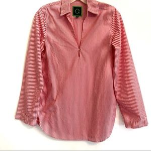 C WONDER STRIPED LONG SLEEVES COLLARED SHIRT XS